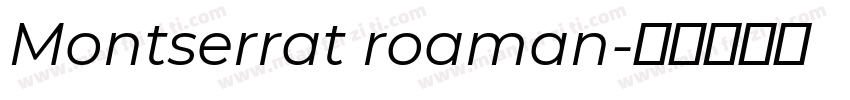 Montserrat roaman字体转换